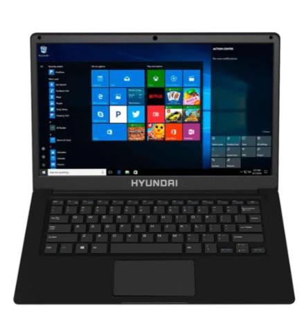 Laptop Hyundai HyBook HTLB14INC4Z1EBK1TB - 14.1 Pulgadas Intel Celeron N3350, 4GB, 64GB +1TB HDD, Windows 10 Home S, Teclado Ingles Laptop Hyundai HyBook HTLB14INC4Z1EBK1TB - 14.1 Pulgadas Intel Celeron N3350, 4GB, 64GB +1TB HDD, Windows 10 Home S, Teclado Ingles